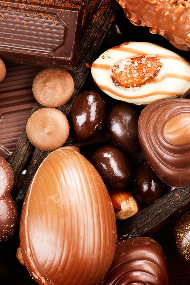 Аппетитные шоколадные сладости крупным планом