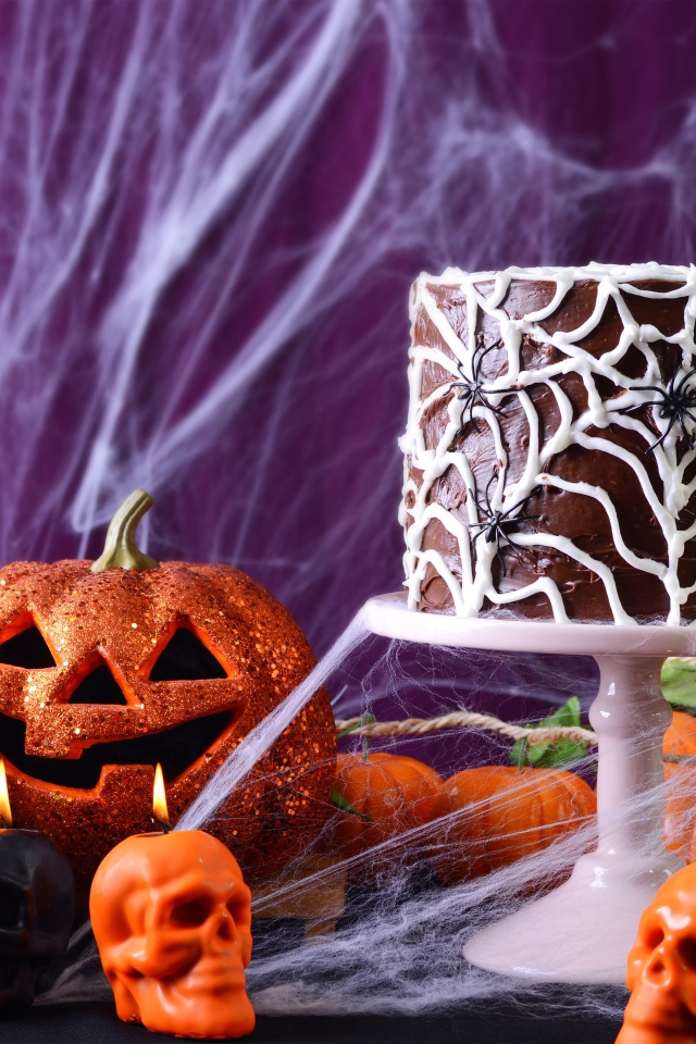 Торт и декор на праздник Хэллоуин 