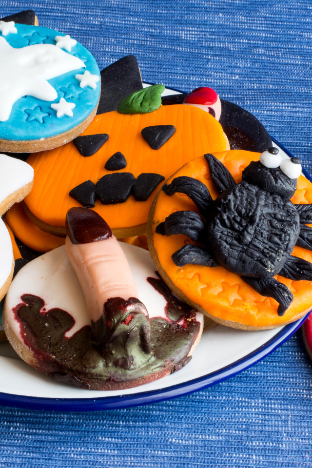 Страшное печенье угощение на праздник Хэллоуин 