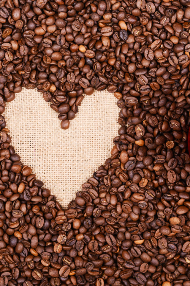 Чашка с кофе стоит на кофейных зернах 