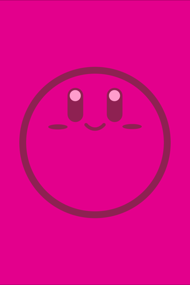 Компьютерная игра Kirby логотип на розовом фоне