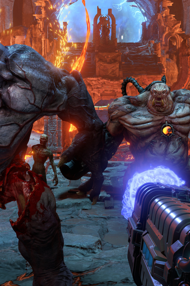 Кадр компьютерной игры DOOM Eternal, 2019
