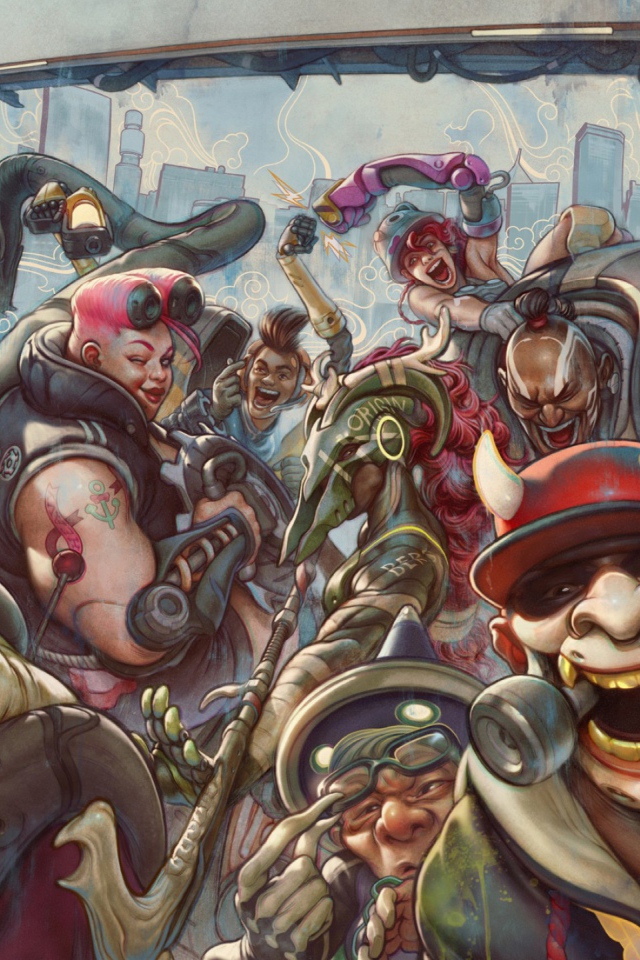 Постер компьютерной игры Bleeding Edge, 2019 года