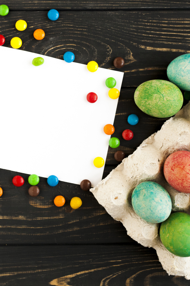 Шаблон поздравительной открытки на праздник Пасха