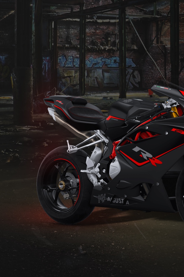 Красивый спортивный мотоцикл  Agusta F4  