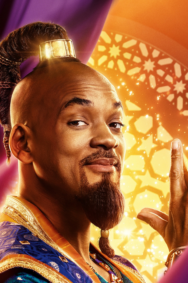 Актер Уилл Смит в роли Джина фильм Аладдин, 2019