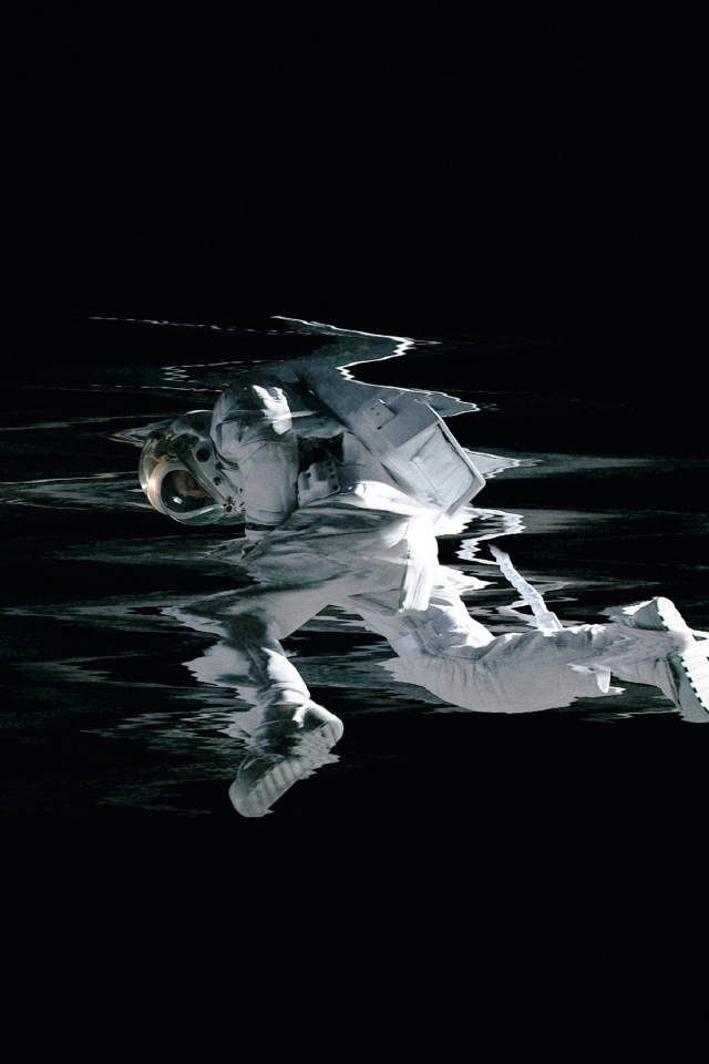 Астронавт на черном фоне постер фильма К звёздам, 2019 год