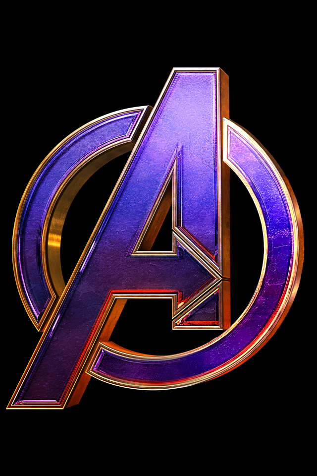 Логотип фильма Мстители: Финал  2019 года на черном фоне