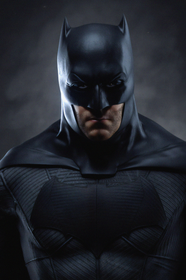 Бэтмен на черном фоне крупным планом