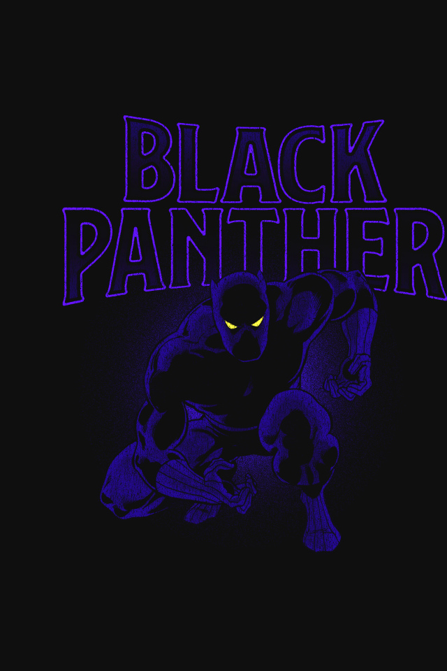 Постер фильма Черная пантера на черном фоне