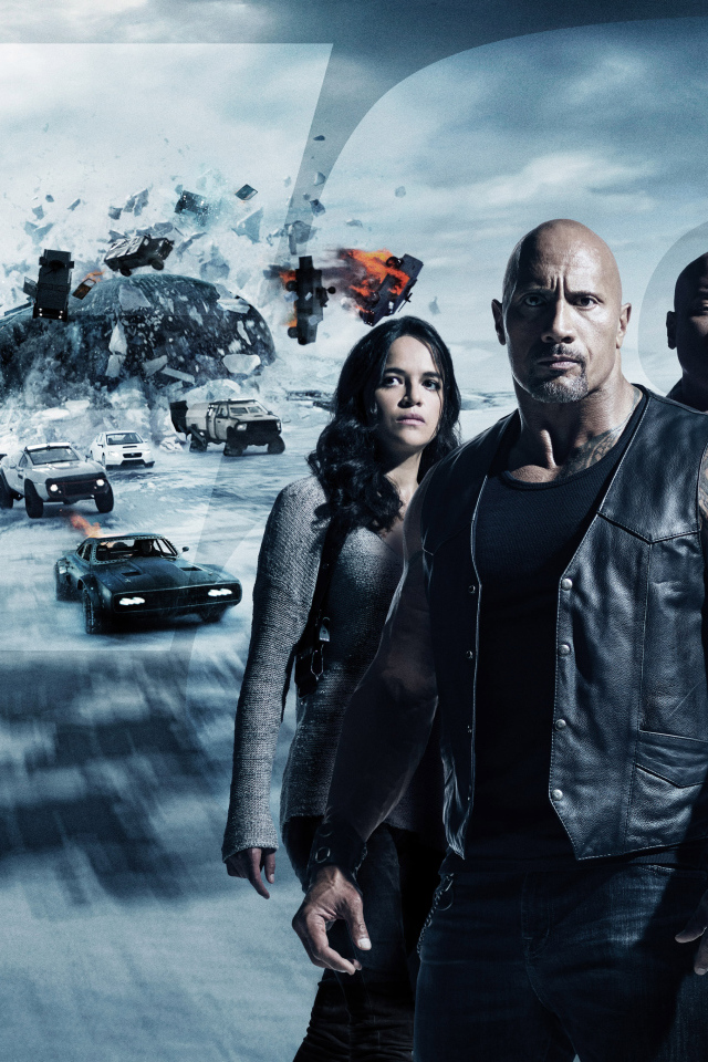 Постер фильма Форсаж 8 с главными героями