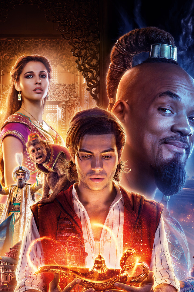 Poster of a new fantasy film Aladdin, 2019