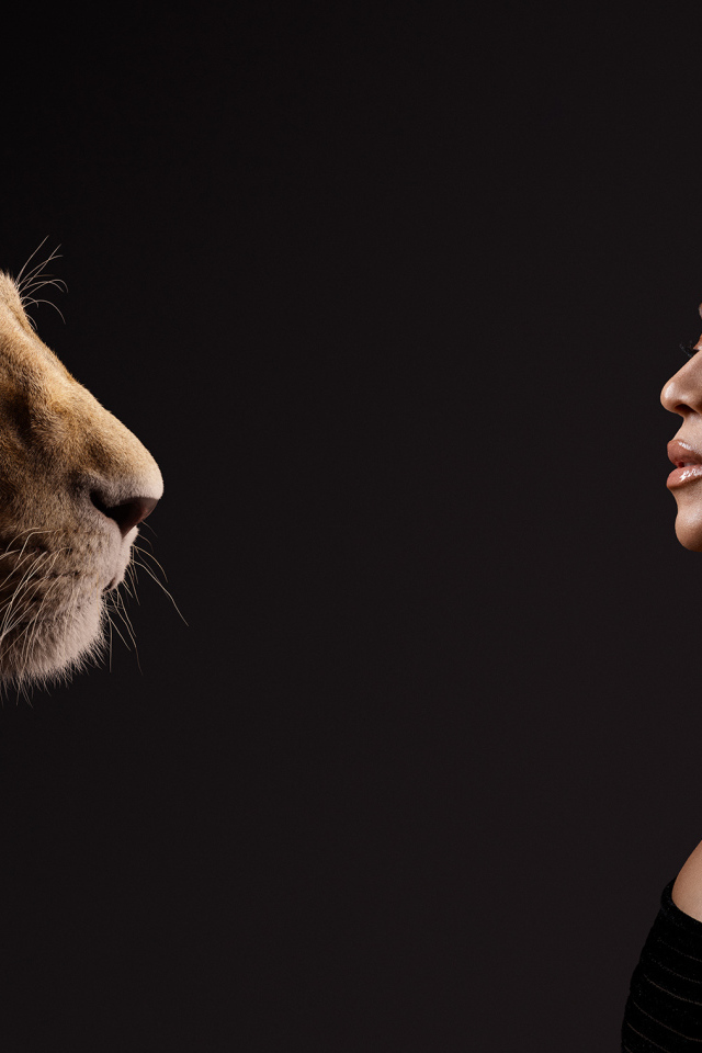 Певица Бейонсе и львица Нала фильм Король лев, 2019