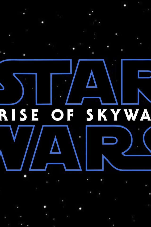 Логотип фильма Звёздные войны: Эпизод IX на черном фоне