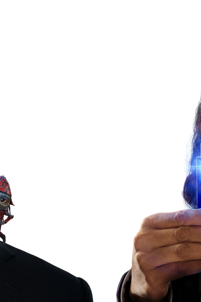 Главные герои фильма Люди в чёрном: Интернэшнл на белом фоне