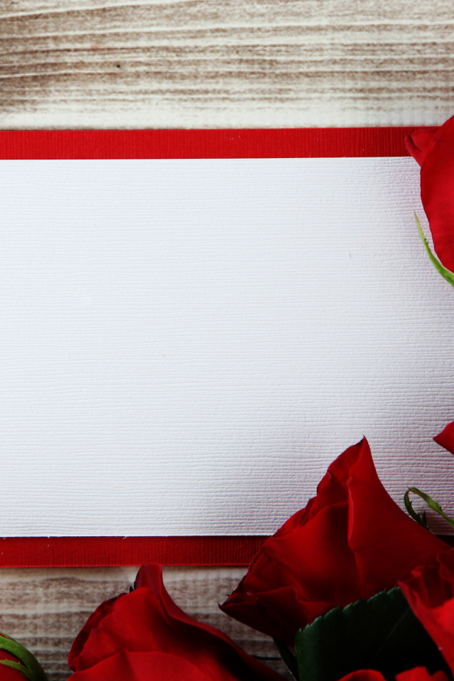 Букет роз  с листом бумаги в рамке фон для поздравительной открытки