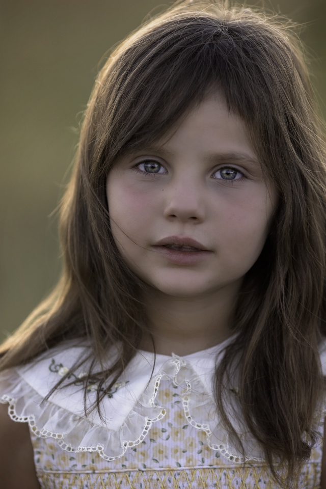 Лицо маленькой девочки шатенки