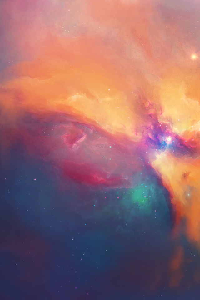 Туманность в звездной галактике