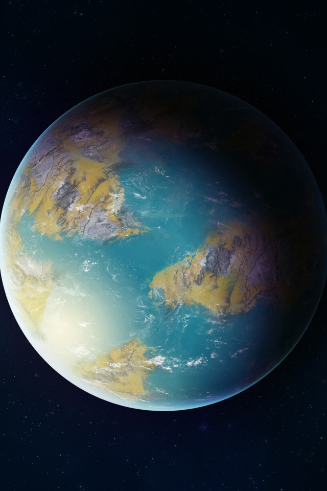 Планета солнечной системы крупным планом в космосе 