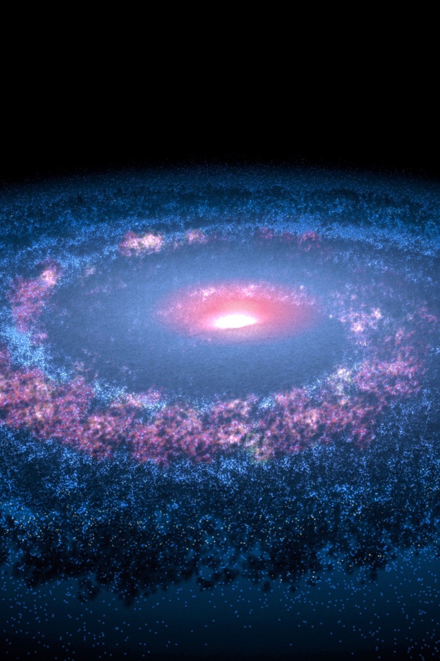 Спиральная галактика на черном фоне