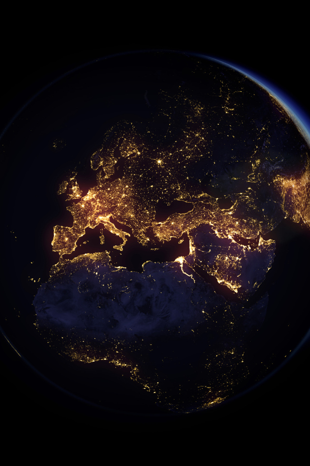 Вид на планету Земля из космоса