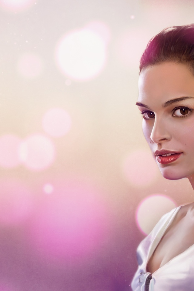 Красивая актриса Натали Портман, рисунок