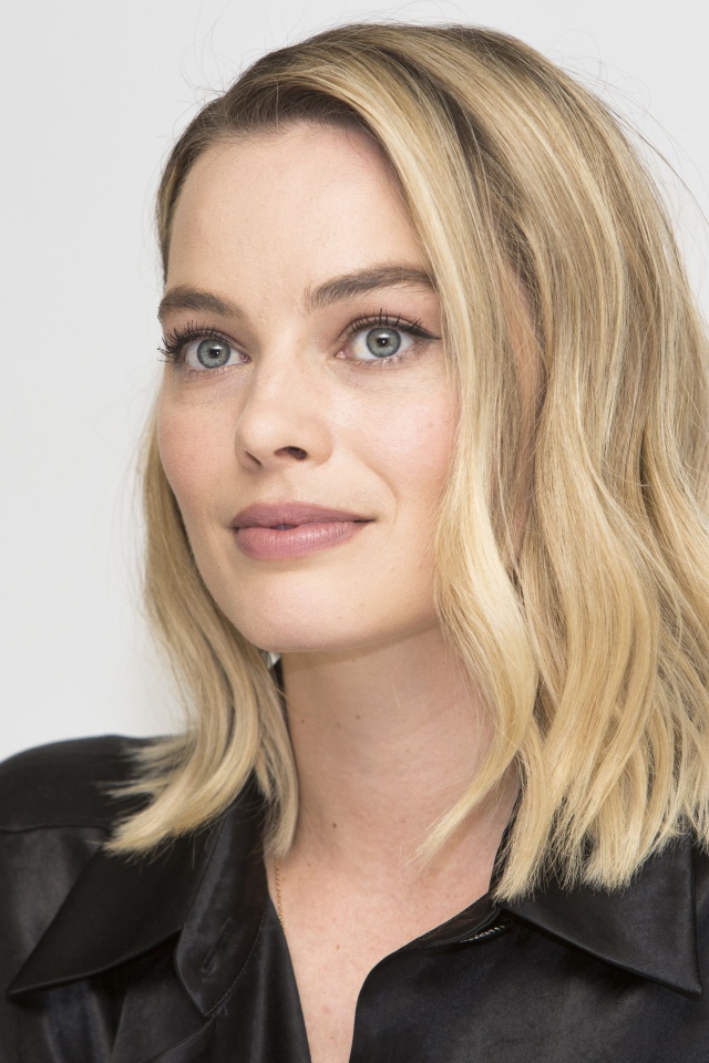 Красивая блондинка, актриса Марго Робби лицо крупным планом