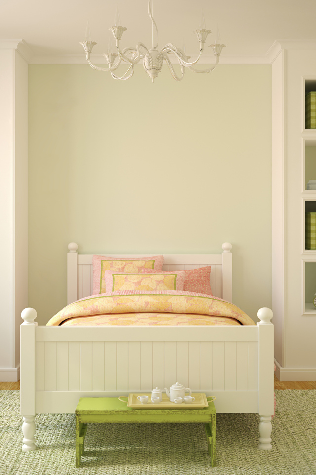 Детская комната с кроватью и шкафом