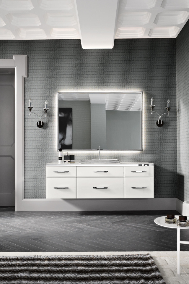 Серая комната в стиле минимализм