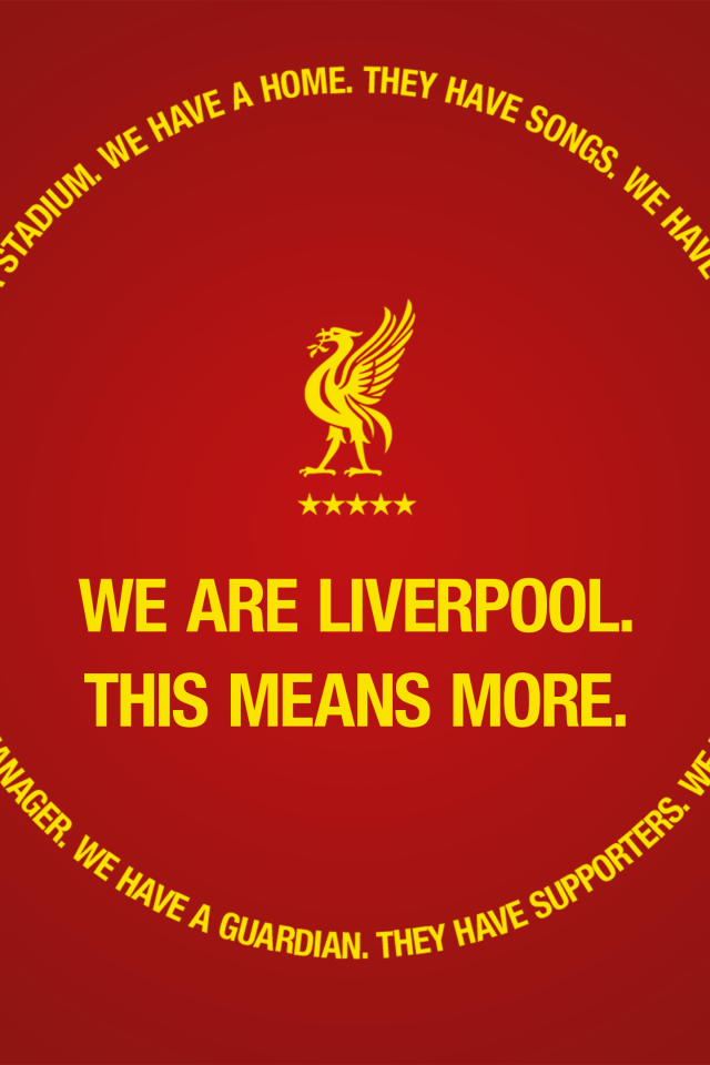 Логотип футбольного клуба Ливерпуль на красном фоне