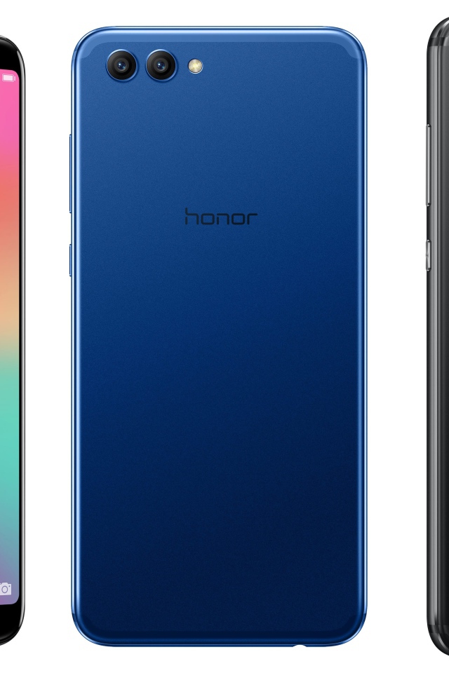 New smartphone Honor 10 on a white background