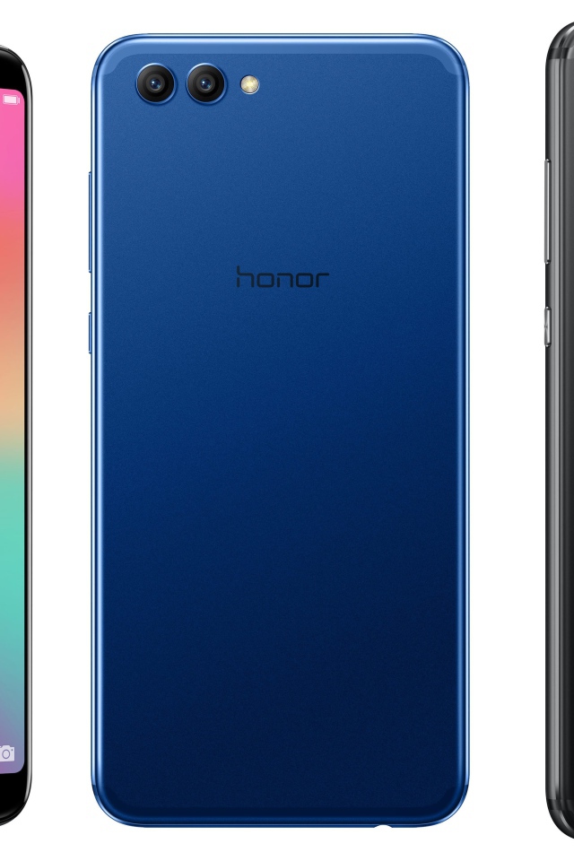 Новый смартфон Honor 10 на белом фоне
