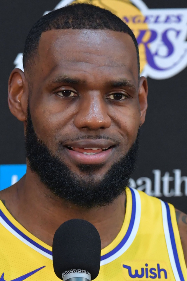 Профессиональный американский баскетболист Леброн Джеймс