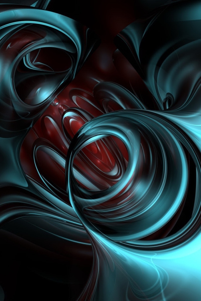 Абстрактный коричнево-голубой рисунок 