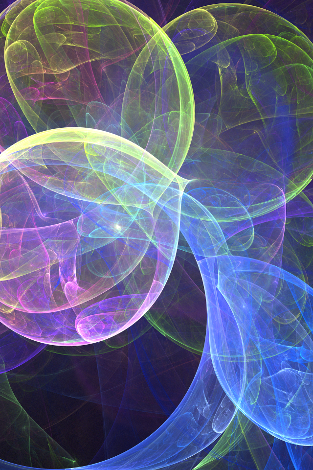 Красивые абстрактные неоновые шары 