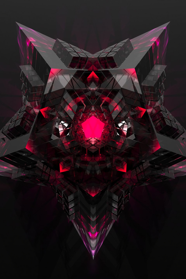 Красивая звезда на сером фоне 3д графика