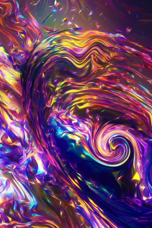 Яркий разноцветный абстрактный размытый рисунок 