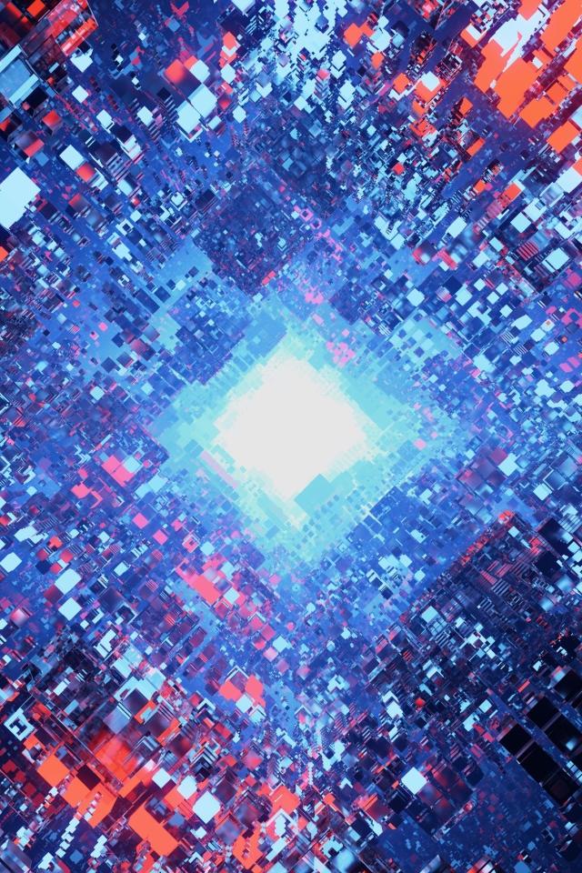 Разноцветный абстрактный рисунок с яркой вспышкой