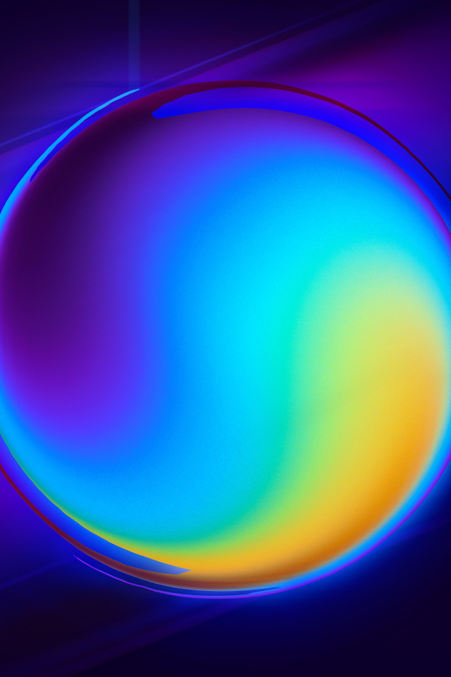 Градиентный круг на фиолетовом фоне