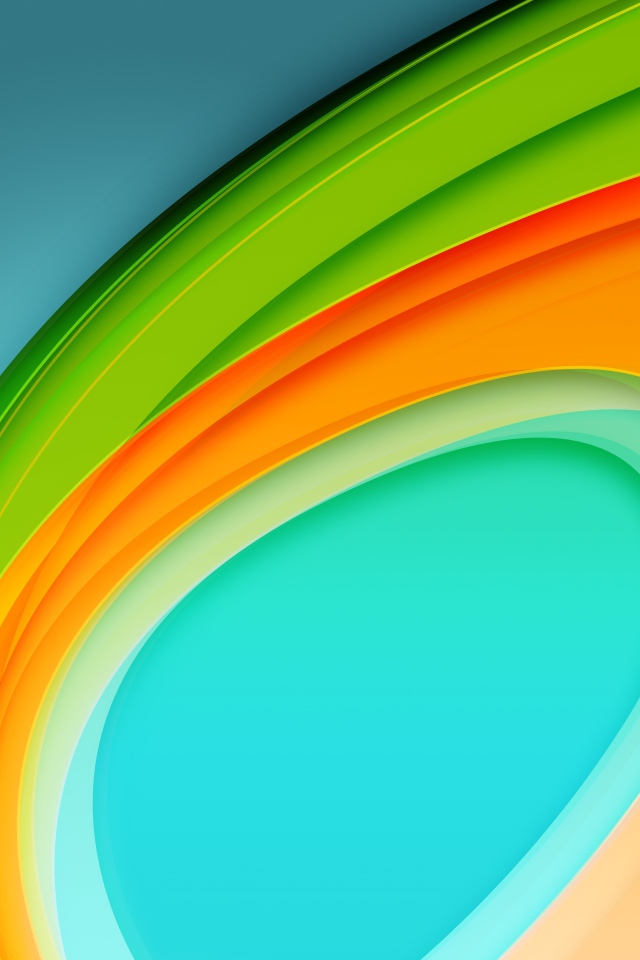 Разноцветные абстрактные овалы  на голубом фоне