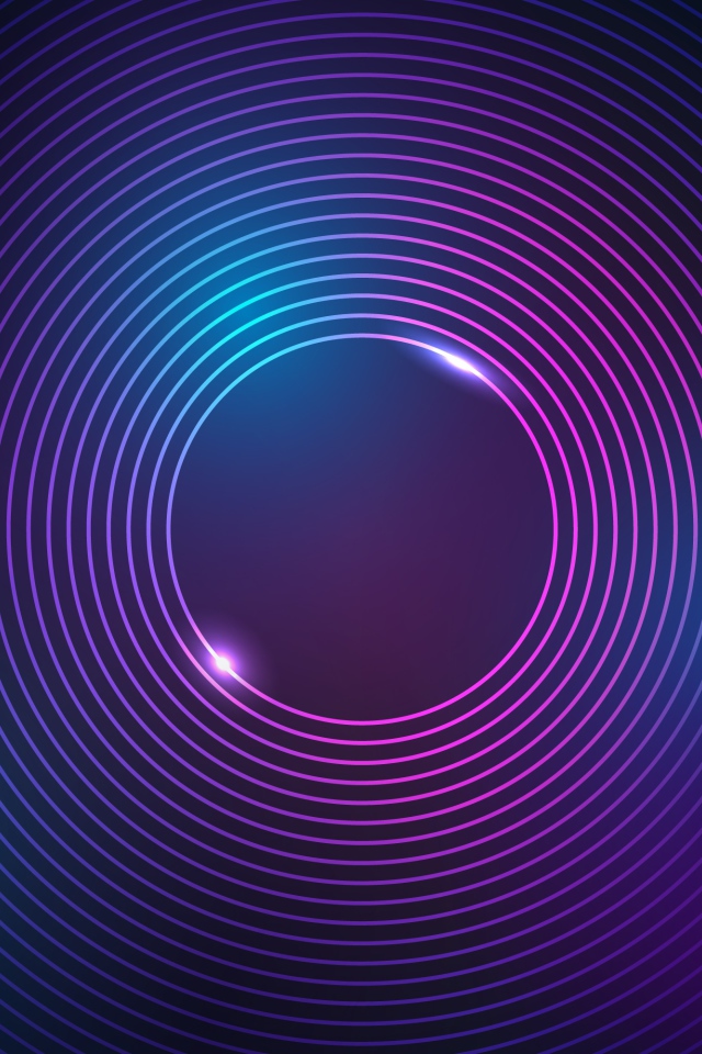 Неоновые сиреневые яркие круги 