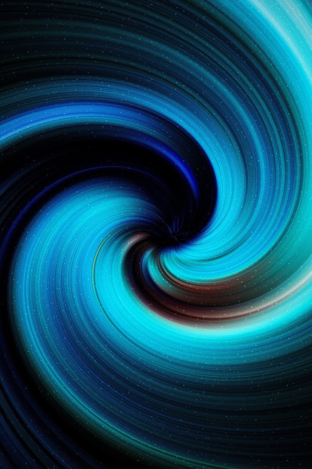 Неоновая спираль на черном фоне