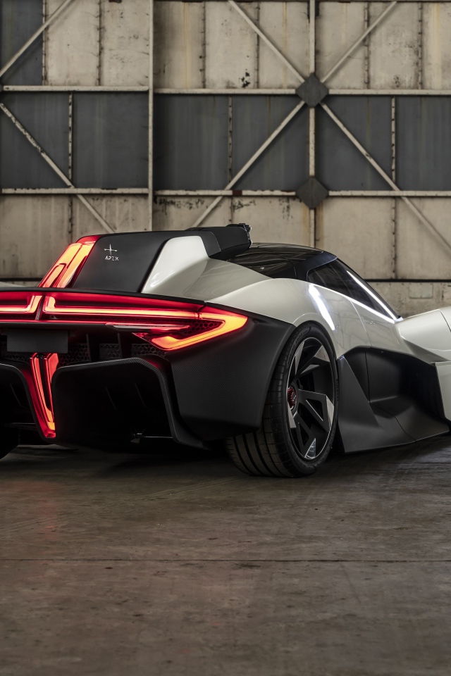 Спортивный автомобиль APEX AP-0 Concept 2020 года вид сзади