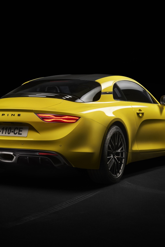 Yellow Alpine A110 Color Edition 2020 car rear view