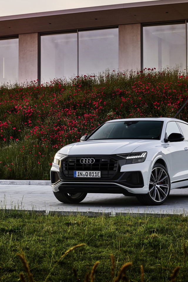 Автомобиль Audi Q8 60 TFSI E Quattro S Line 2020 года у дома
