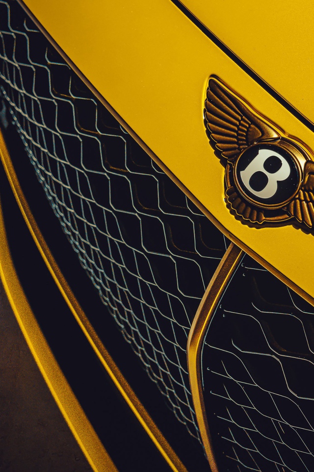 Значок желтого автомобиля Bentley Mulliner Bacalar 2020 года