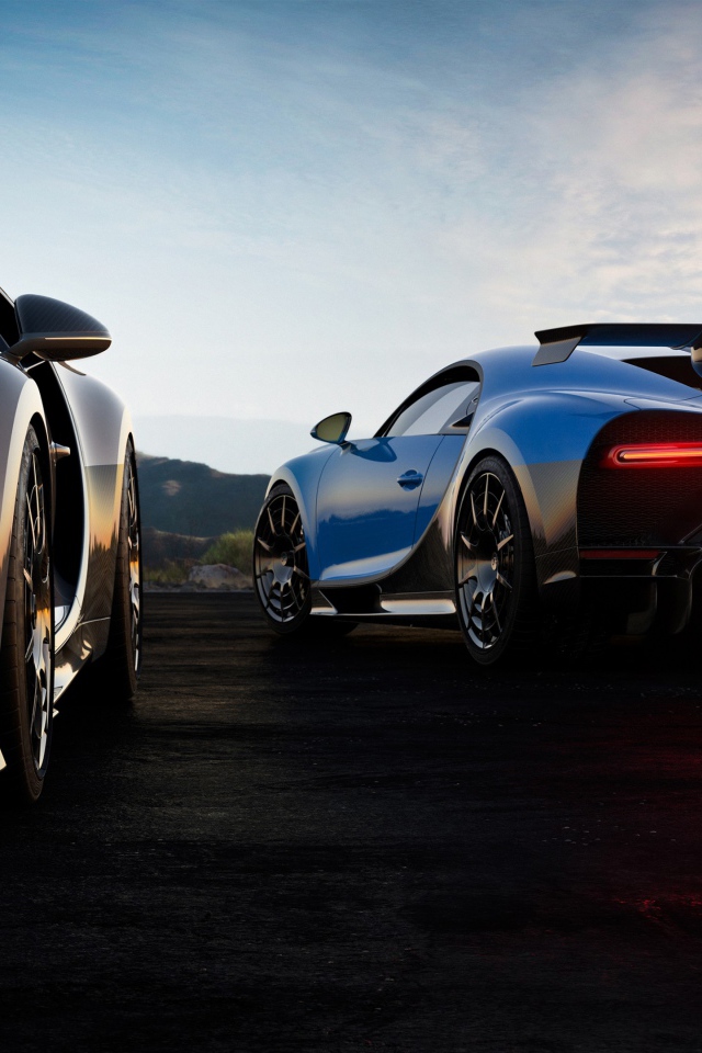 Два автомобиля Bugatti Chiron Pur Sport 2020 года 