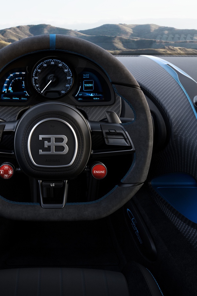 Салон автомобиля Bugatti Chiron Pur Sport 2020 года 
