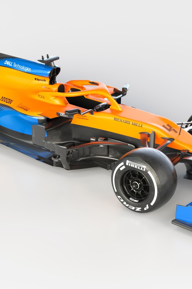 Гоночный автомобиль McLaren MCL35,  2020 года вид сверху 