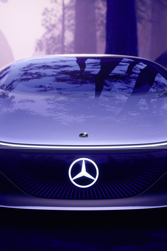 Автомобиль Mercedes-Benz VISION AVTR 2020 года с неоновой подсветкой 